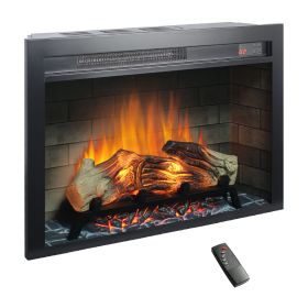 28 inch Electric Fireplace Insert, multicolored flames