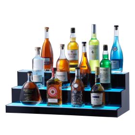 VEVOR LED Lighted Liquor Bottle Display Bar Shelf RF & App Control 30" 3-Step