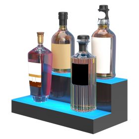 VEVOR LED Lighted Liquor Bottle Display Bar Shelf RF & App Control 16" 2-Step