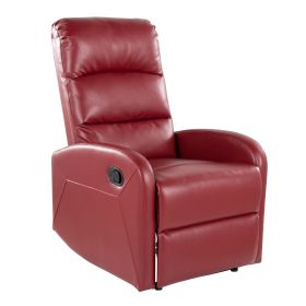 Dormi Contemporary Recliner Chair in Red Faux Leather by LumiSource