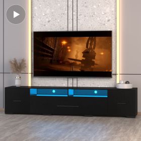 [Video] TV Console with Storage Cabinets, Remote, APP Control Long LED TV Stand, Full RGB Color Selection