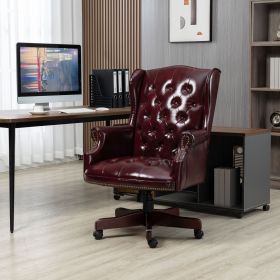 Executive Office Chair - High Back Reclining Comfortable Desk Chair - Ergonomic Design - Thick Padded Seat and Backrest - PU Leather Desk Chair with S