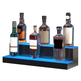 VEVOR LED Lighted Liquor Bottle Display Bar Shelf RF & App Control 24" 2-Step