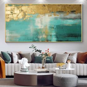 Handmade Oil Painting Large Original Gold Oil Painting on Canvas Abstract Gold Art Painting Bedroom Wall Decor Modern Textured Wall Art Decorative Pai (Style: 01, size: 70x140cm)