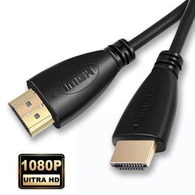 1.5/3/5m HDMI-compatible Cable Video Gold Plated 1.4 1080P 3D Cable For HDTV Splitter Switcher PS4 Extension Cord (Color: Black, Length: 5m)