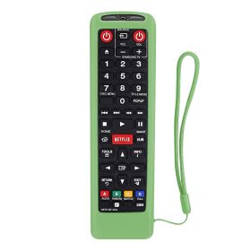 Silicone Protective Case Sleeve For Samsung LCD LED HDTV 3D Smart TV Remote; Samsung BN59-01199F BN59-01301A Remote Holder Skin; Shockproof Samsung Re (Color: Fluorescent Green)