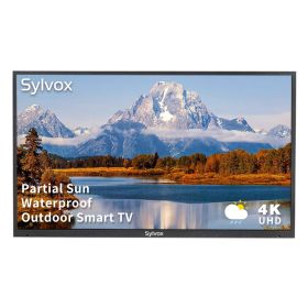 SYLVOX Outdoor TV Partial Sun 1000 Nits 4K LED Waterproof TV Anti Glare Outdoor Smart TV (Deck Series) (size: 55 inch)