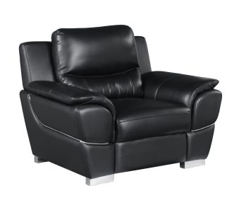 Genuine Leather Chair (Color: as Pic)